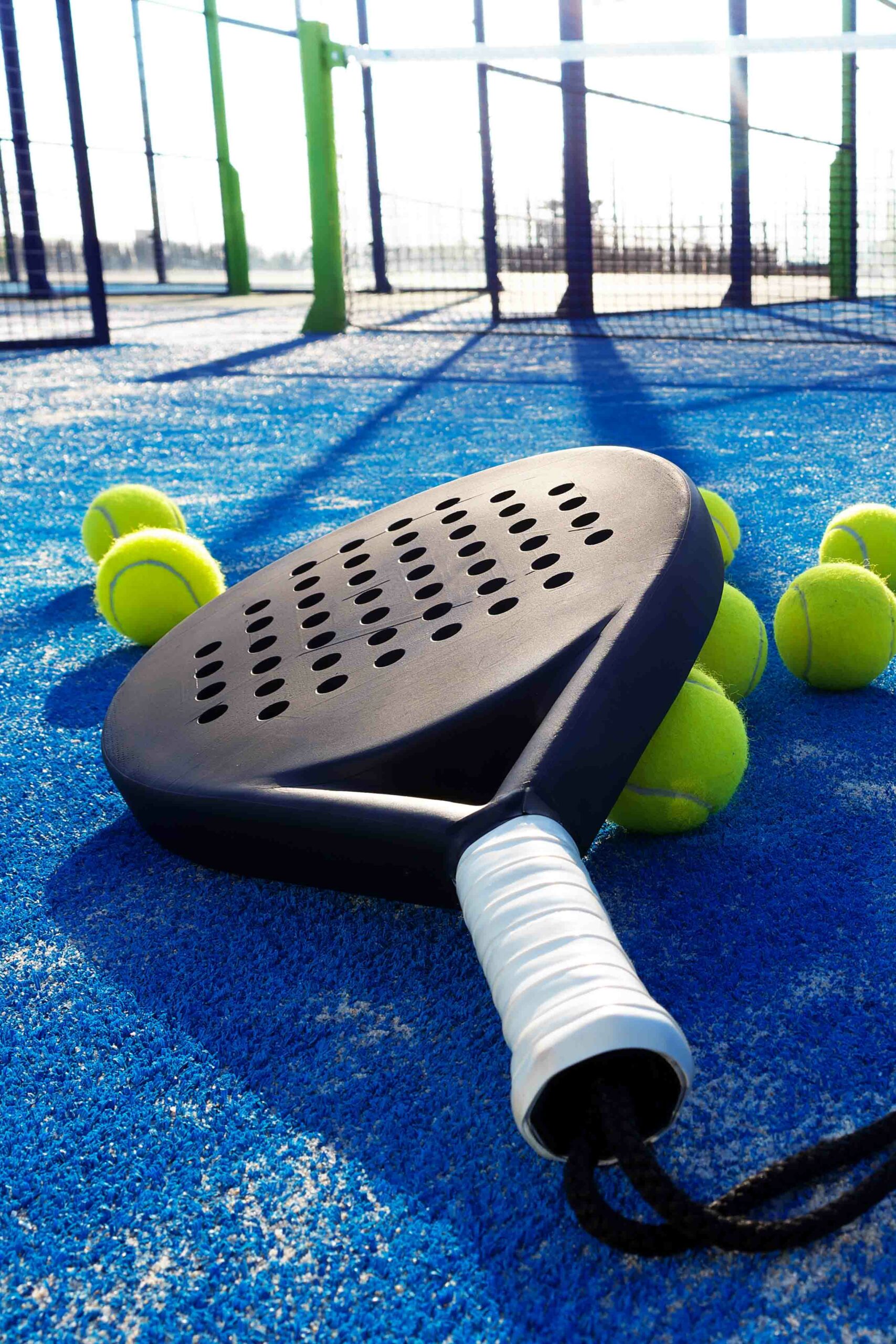 Happy,Pretty,Girl,Practicing,Paddle,Sport,On,The,Paddle,Court